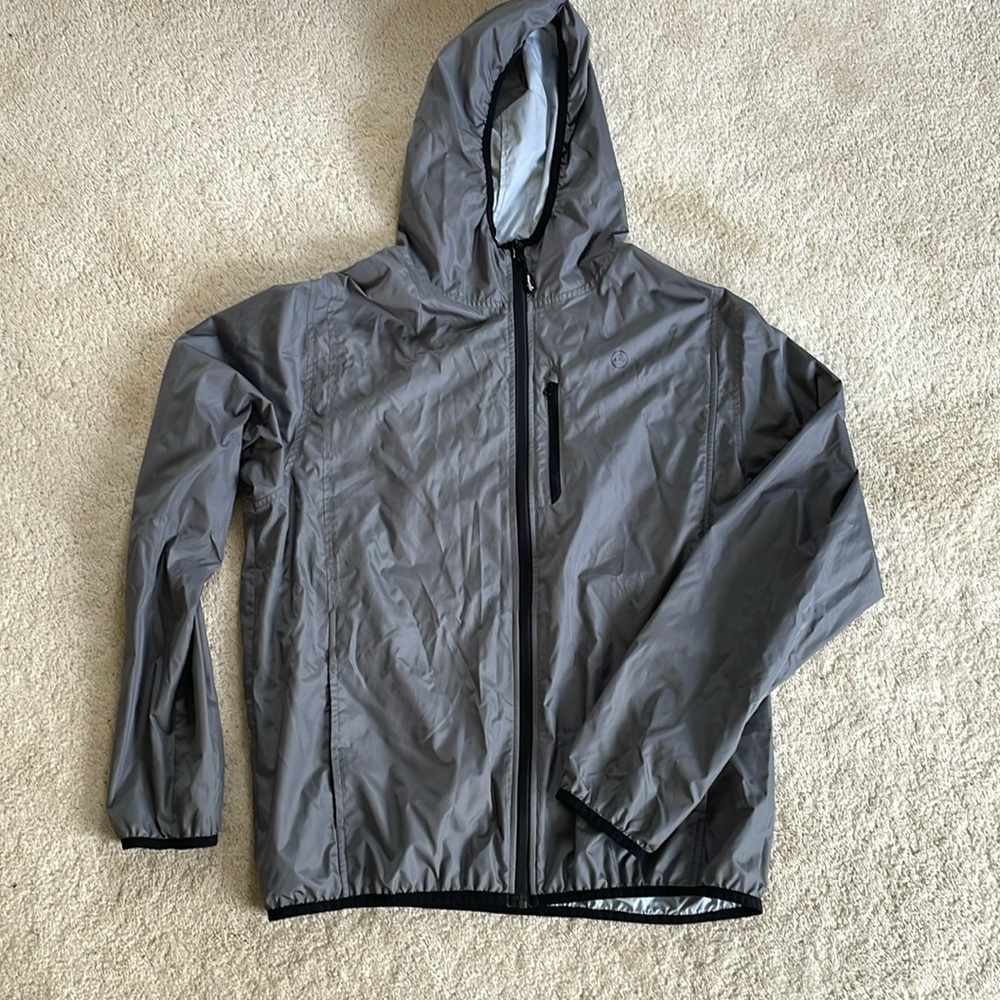 Men’s Wrangler ATG All Terrain Gear so M gray black jacket wind breaker